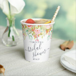 Spring Summer Floral | Bridal Shower Paper Cups<br><div class="desc">These paper cups are perfect for anyone having a bridal shower this year. This design is easy to personalize with your special event wording and your guests will be thrilled when they see these fabulous paper cups.</div>
