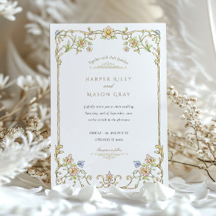 Spring & Summer Floral Garden Wedding Invitation