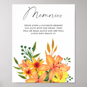 Spring summer floral memories with the bride poster
