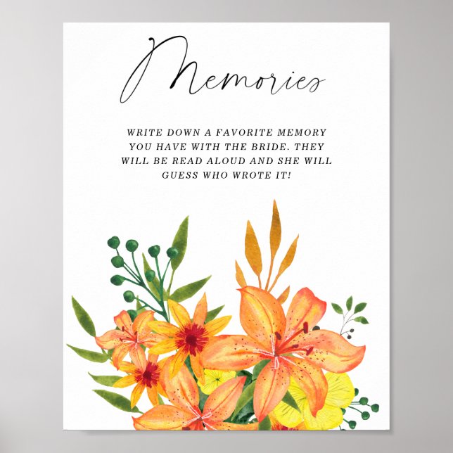 Spring summer floral memories with the bride  poster (Front)