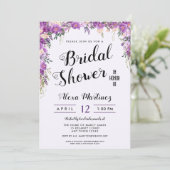 Spring Summer Floral Top Bridal Shower Invitation (Standing Front)