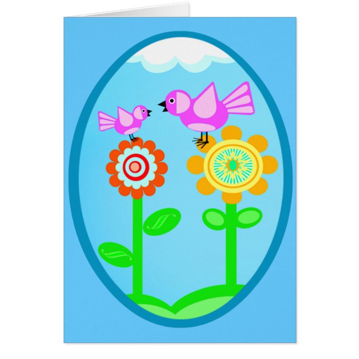 Spring / Summer Flowers & Birds Greeting Cards