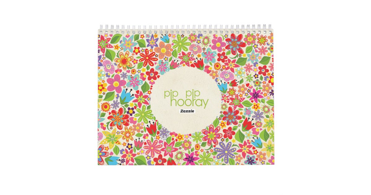 Spring Summer Flowers Wedding Photo Guest Book Calendar Zazzle