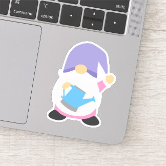 Spring Summer Garden Gnome Die Cut Sticker Decal