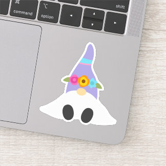 Spring Summer Garden Gnome Die Cut Sticker Decal