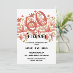 Spring Summer Garden Watercolor Floral Invitation