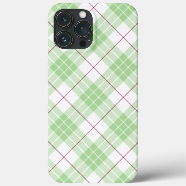 Spring Summer Green Plaid Case-Mate iPhone Case (Back)