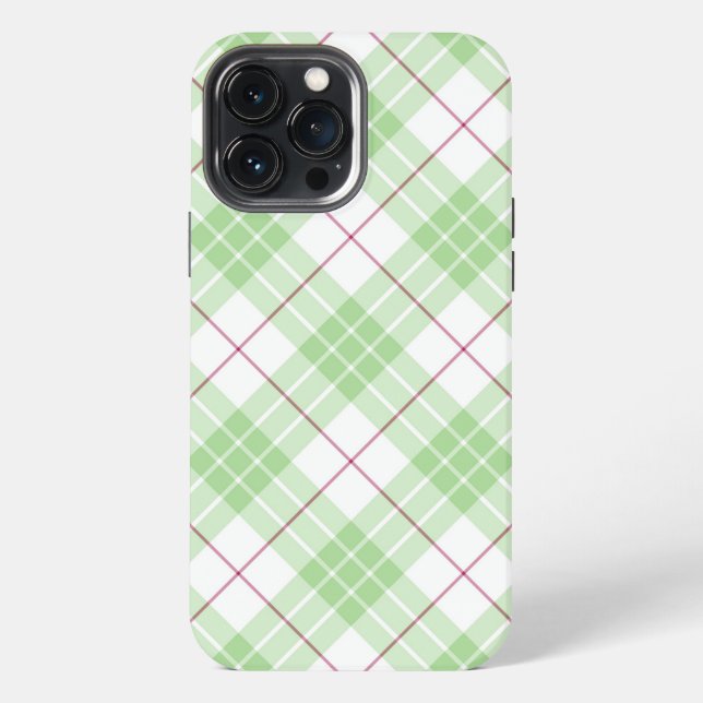 Spring Summer Green Plaid Iphone Case (Back)