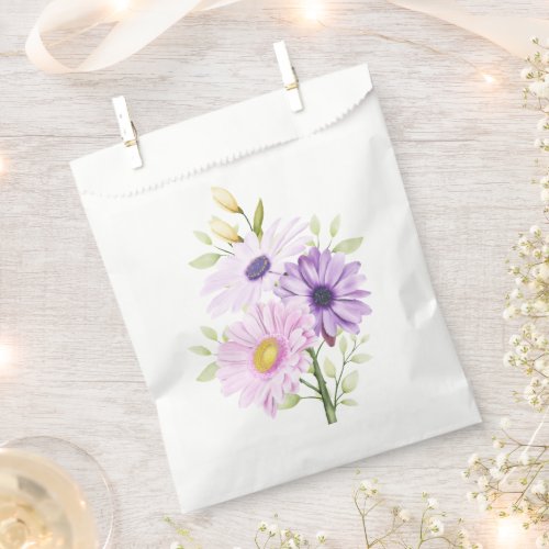 Spring Summer Lilac Lavender Purple Daisy Floral F Favor Bag