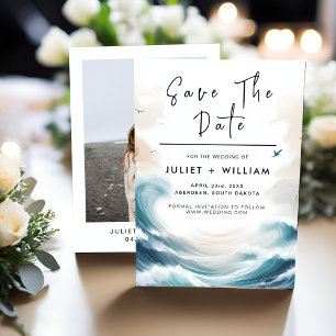 Spring Summer Ocean Beach Destination Wedding Save The Date