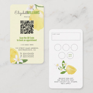 Spring Summer Promo Nails QR Code Loyalty & Business Card