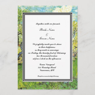 spring, summer wedding invitation. van Gogh Invitation