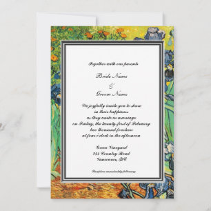 spring, summer wedding invitation. van Gogh Invitation