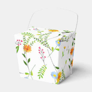 Spring Summer Wild flowers Favor Boxes