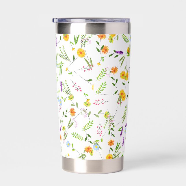 Spring Summer Wild flowers Insulated Tumbler (Right)