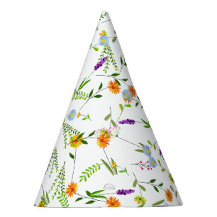 Spring Summer Wild flowers Party Hat