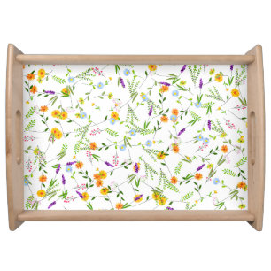Spring Summer Wild flowers Serving Tray