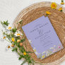 Spring Summer Wildflower Periwinkle Boho Wedding Invitation