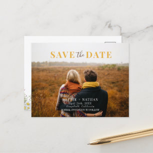 Spring Summer Wildflower Wedding Save the Date Postcard