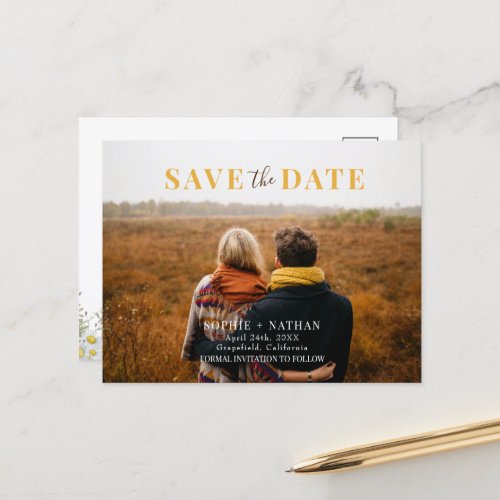 Spring Summer Wildflower  Wedding Save the Date Postcard