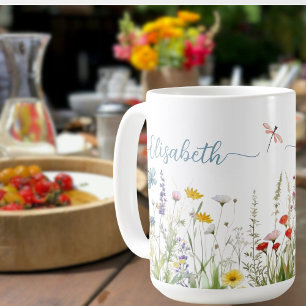 Spring Summer Wildflowers Script name Mug