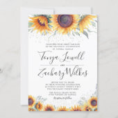 Spring Sunflower Bloom Wedding Invite (Front)