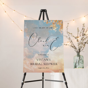 Spring Sunset On Cloud Nine Bridal Shower Welcome Foam Board