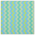 Spring Sunshine Chevron Pattern Blue Green Yellow Fabric
