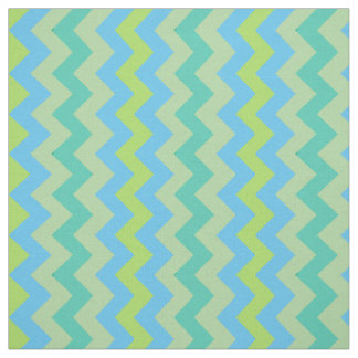 Spring Sunshine Chevron Pattern Blue Green Yellow Fabric