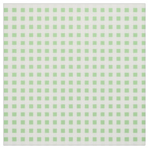 Sage Green and White Gingham Pattern Fabric