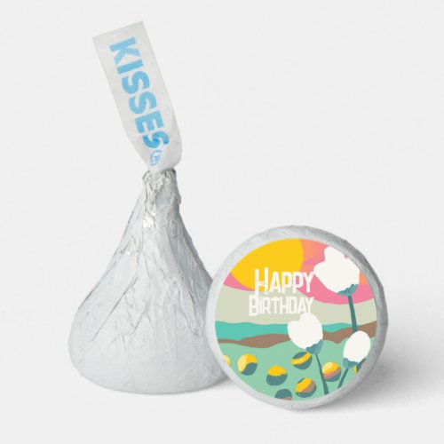 Spring Sunshine White Floral Blooms Happy Birthday Hersheys Kisses