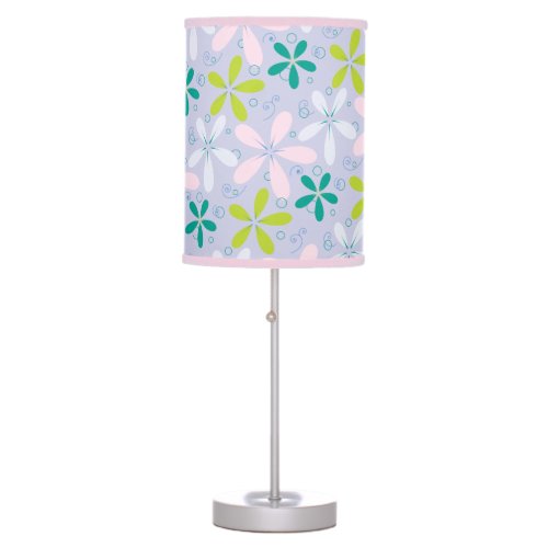 Spring Sweet Lavender Daisy Table Lamp