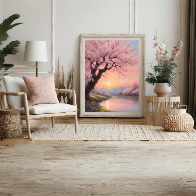Spring Symphony Trendy Modern Painting Poster  (Spring Symphony Trendy Modern Painting Poster)