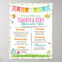Spring Teacher and Staff Appreciation Flyer