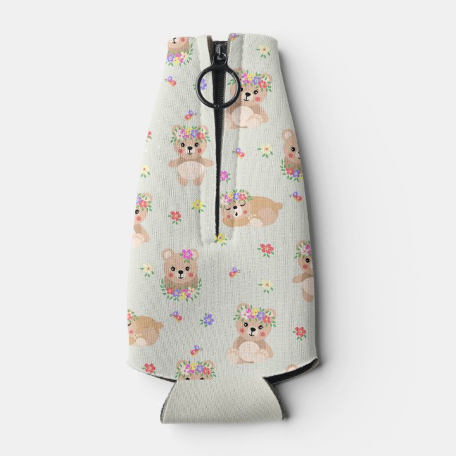 Spring teddy bear bottle cooler (Back)