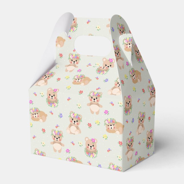 Spring teddy bear favor boxes (Front Side)