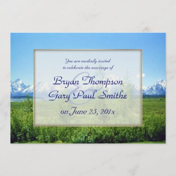 Spring Tetons Wedding Invitation by InsightfulWeddings at Zazzle