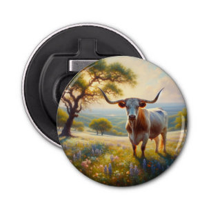 Spring Texas longhorn cow Bottle Opener