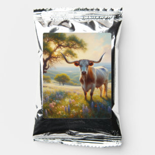Spring Texas longhorn cow Coffee Drink Mix