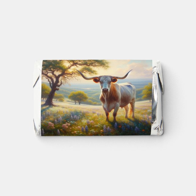 Spring Texas longhorn cow  Hershey's Miniatures (Front)