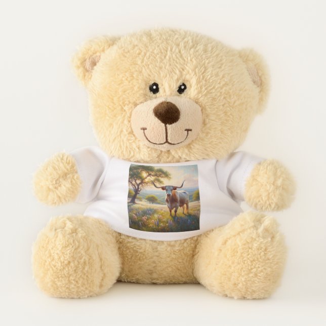 Spring Texas longhorn cow  Teddy Bear (Front)