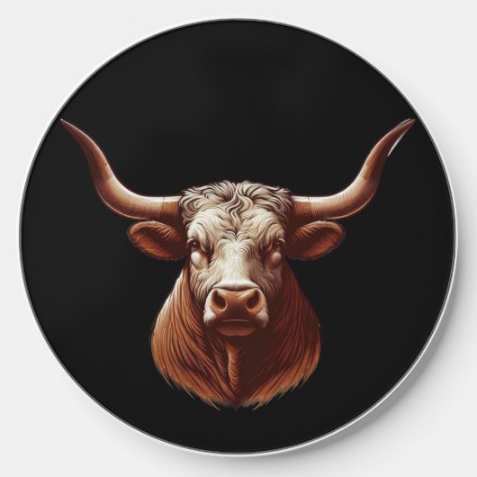 Spring Texas longhorn Wireless Charger (Front)
