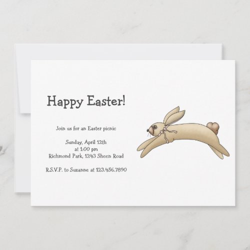 Spring Things  Brown Bunny Invitation
