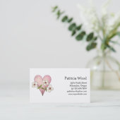 Spring Things · Heart & Flowers Business Card (Standing Front)