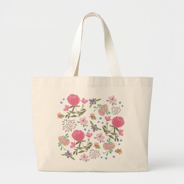 Spring Thrill Large Tote Bag (Front)