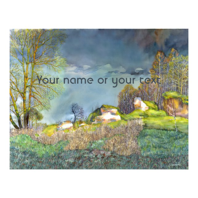 Spring thunderstorm painting  Watercolor Photo Print (Front)