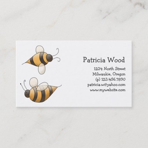 Customizable Spring Time · Bees Business Card Template