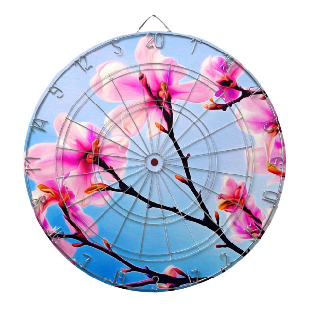 Spring Time Blossoms Dart Board (Front)