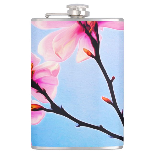 Spring Time Blossoms Flask (Front)