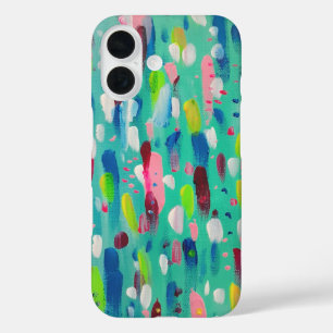 Spring Time Blues Abstract iPhone 16 Case